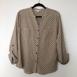 Polka Dot button down blouse